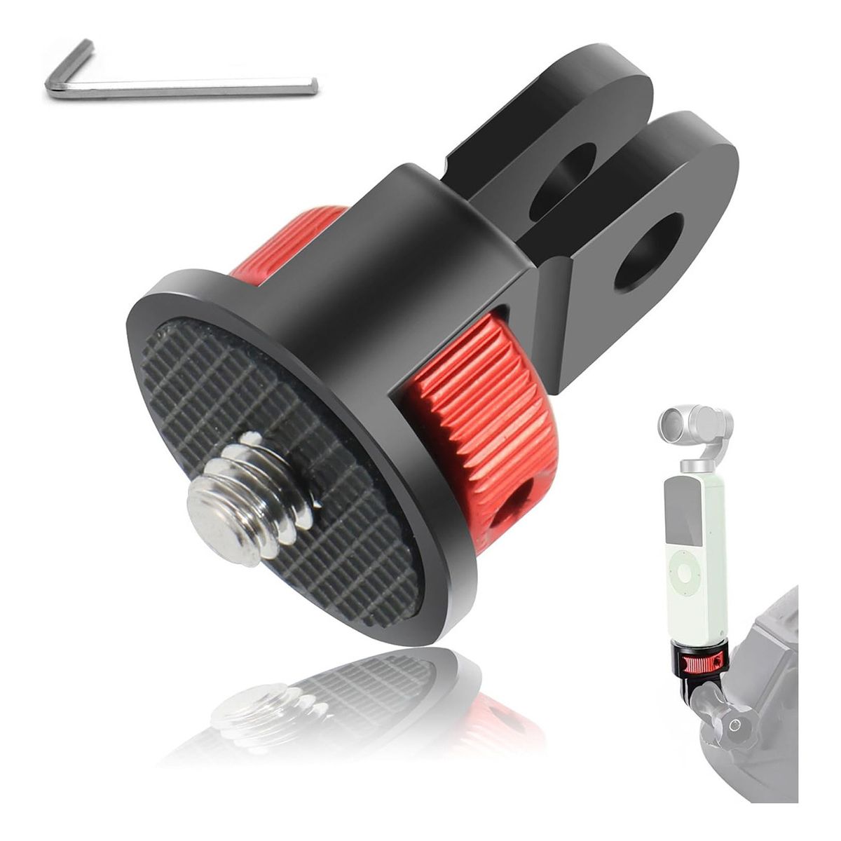 GENERICO - Adaptador Tripode Giratorio 360 14pul Montaje Gopro