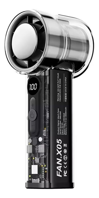 NO LOGO Mini Ventilador De Mano Portátil 100 Velocidades 3000mah