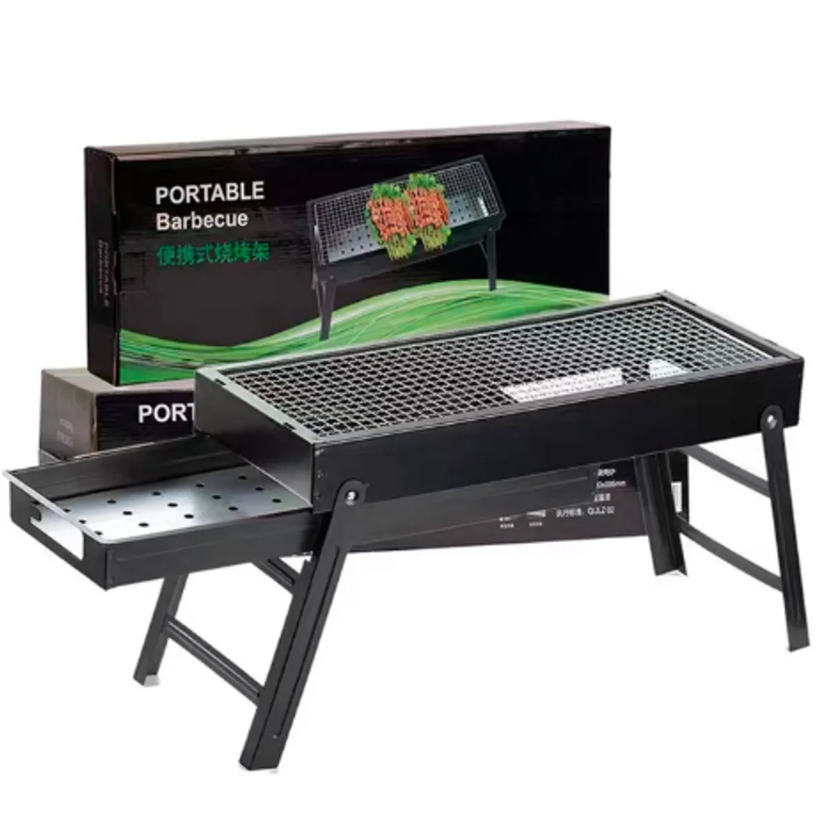 GENERICO - Parrilla A Carbón Bbq Portátil Parrillera Asador 60cm Plegable