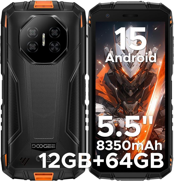 Fire3 Celular 12GB+64GB Android 14 Smartphone-Naranja