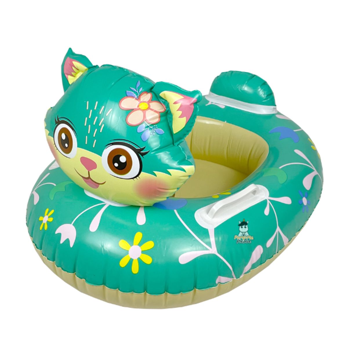 GENERICO - Flotador inflable bebé diseño gato con asiento