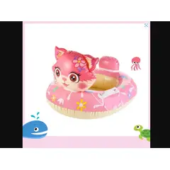 GENERICO - Flotador inflable bebé diseño gato con asiento