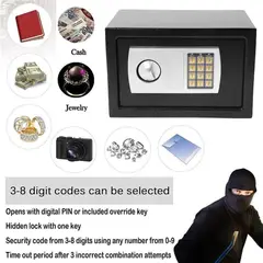 MOVI - CAJA FUERTE ELECTRÓNICA SEGURIDAD DOMÉSTICA CON TECLADO Y LLAVE