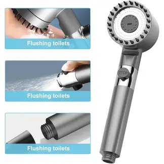 MOVI - DUCHA DE MANO 4 EN 1 MULTIFUNCIÓN ALTA PRESIÓN CON SELECTOR DE MODOS