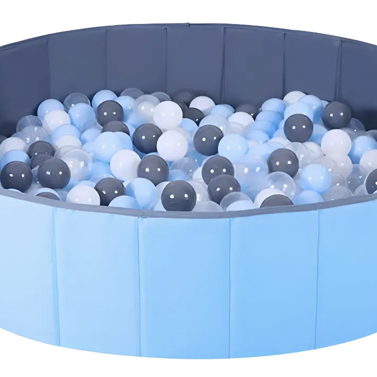 GENERICO - Piscina  de pelotas juego para niños y bebés redonda de 160cm de diámetro y 30cm de altura color azul