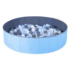 GENERICO - Piscina de pelotas juego para niños y bebés redonda de 100cm de diámetro y 30cm de altura color azul
