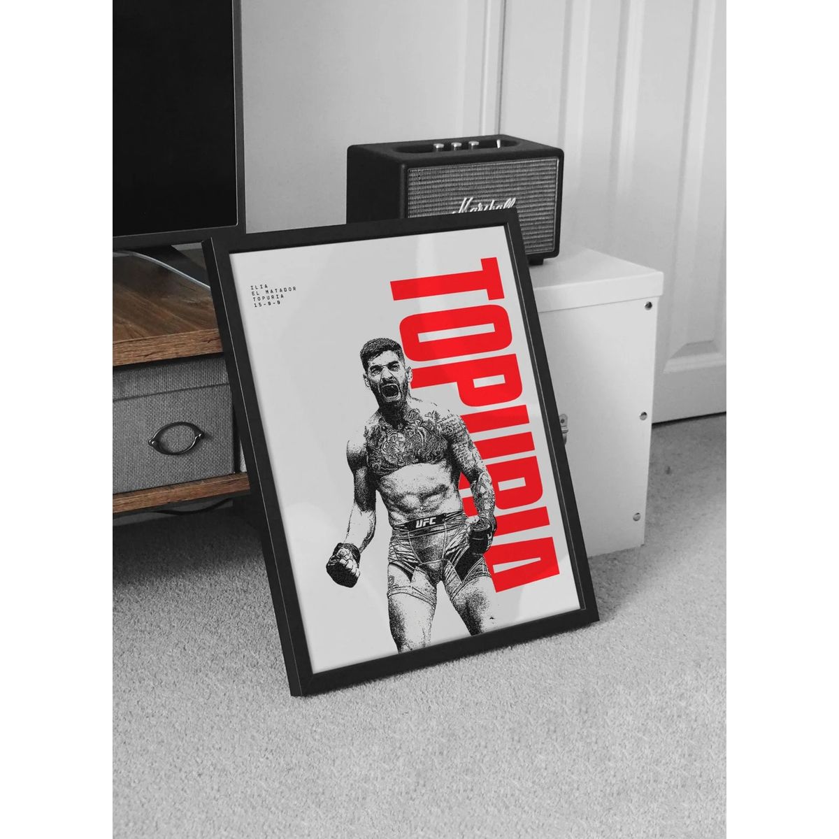 GENERICO - Cuadro de Ilia Topuria UFC XI Peleador MMA + Marco