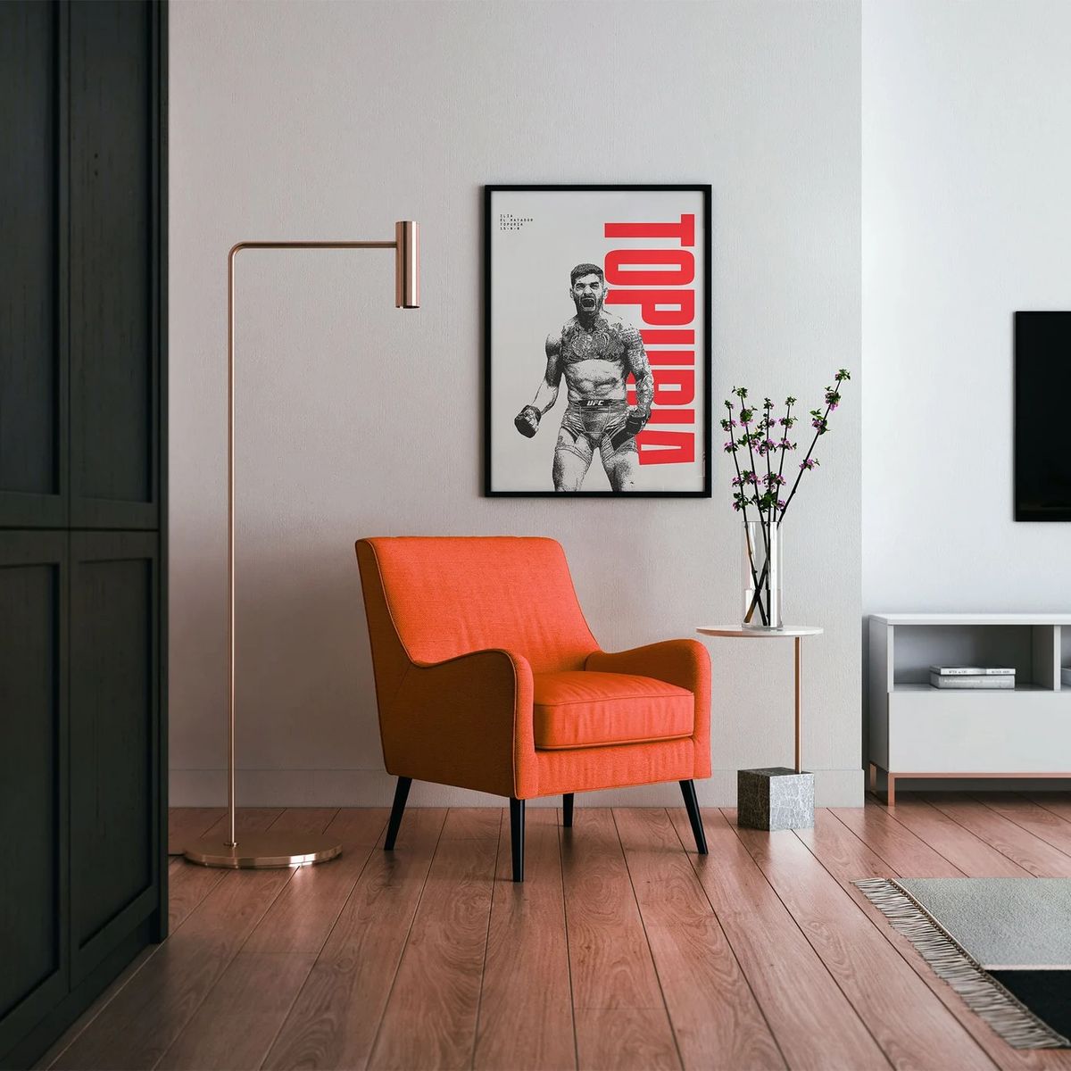 GENERICO - Cuadro de Ilia Topuria UFC XI Peleador MMA + Marco