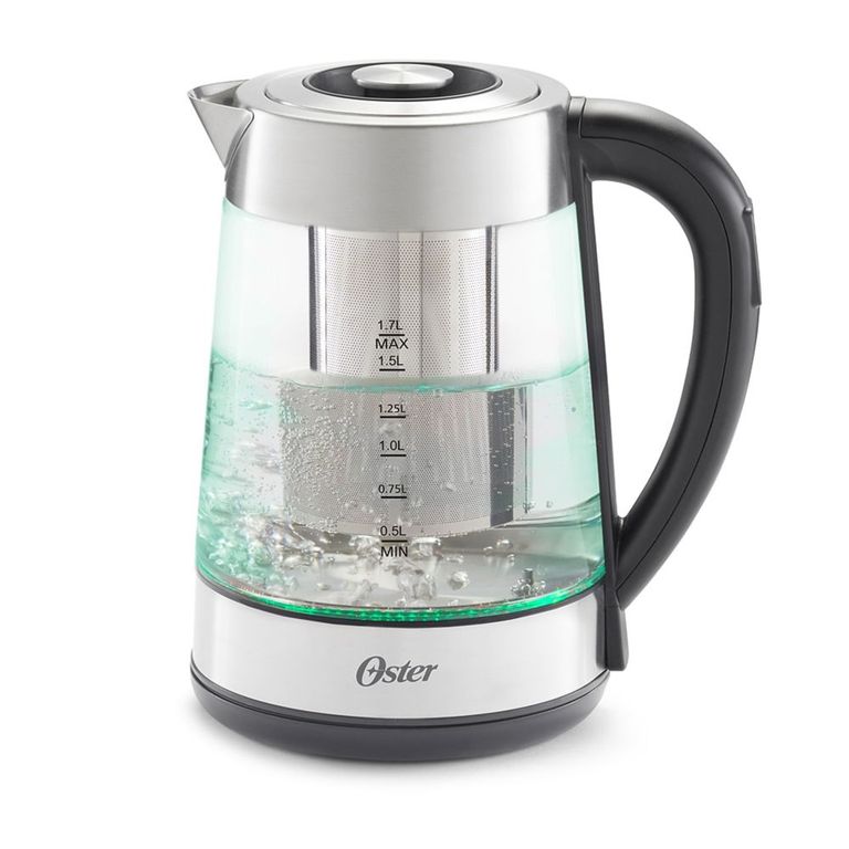 OSTER HERVIDOR ELÉCTRICO DE VIDRIO CON INFUSOR DE TÉ BVSTKT8990