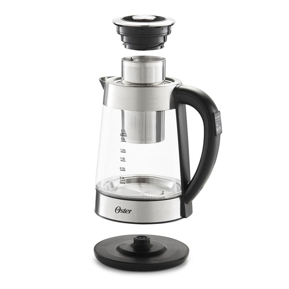 OSTER - HERVIDOR ELÉCTRICO DE VIDRIO CON INFUSOR DE TÉ BVSTKT8990