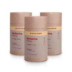 BIOSTREAM - Pack x 3 Berberina 500mg 120 Cápsulas Vegana