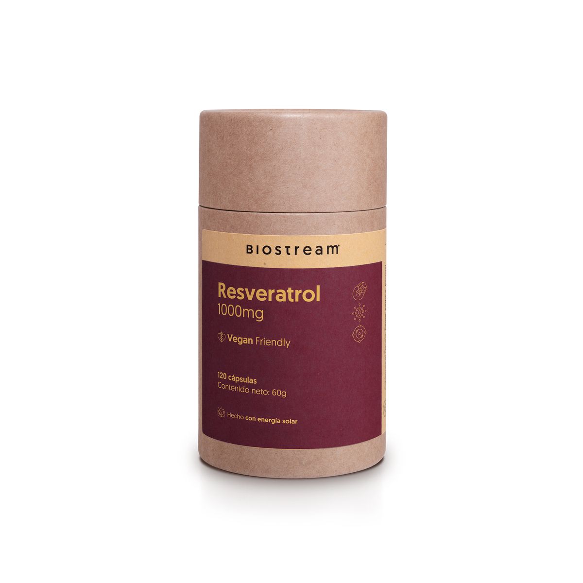 BIOSTREAM - Pack x 3 Resveratrol 1000mg 120 Cápsulas Vegano Biostream