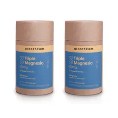 BIOSTREAM - Pack x 2 Triple Magnesio Bisglicinato Malato Taurato 120 cap