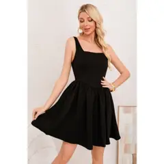 LIKE SHOP - Vestido Corto Mujer Sin Manga Pabilos Casual Eventos Tendencia 3365