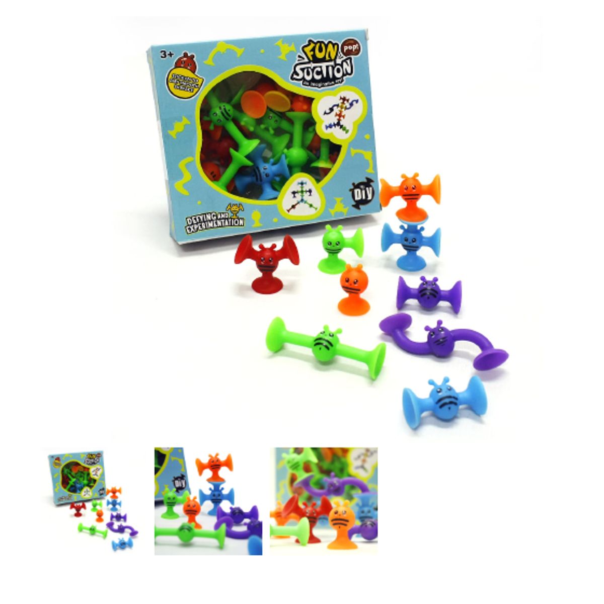 GENERICO - JUEGO DE VENTOSAS DE CONSTRUCCION 33 PIEZAS