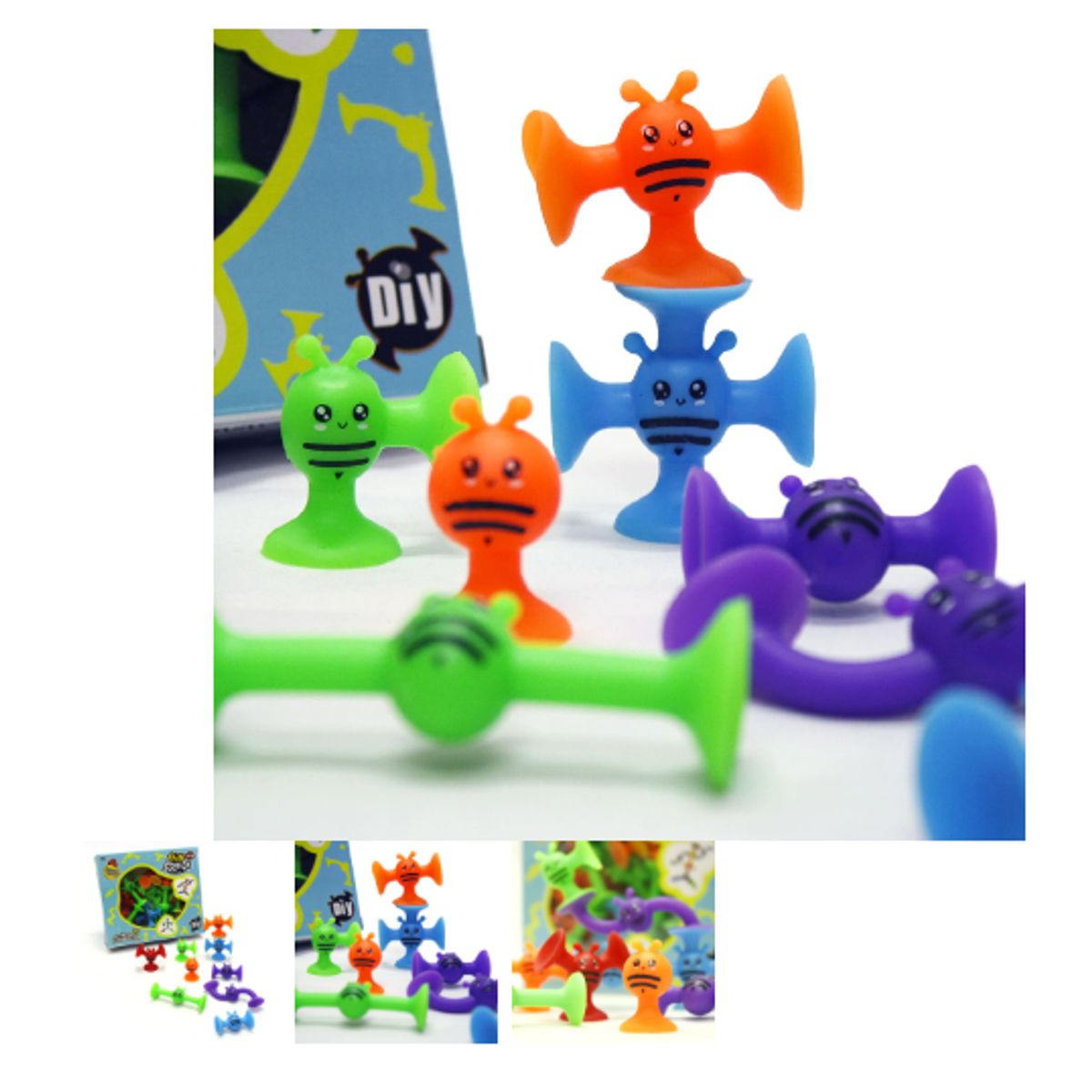GENERICO - JUEGO DE VENTOSAS DE CONSTRUCCION 33 PIEZAS
