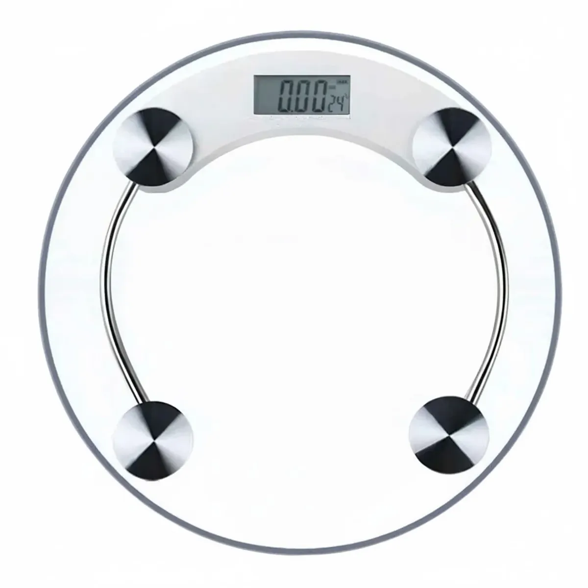 GENERICO - Balanza Digital de Baño Vidrio 180kg Redonda Bascula Baño