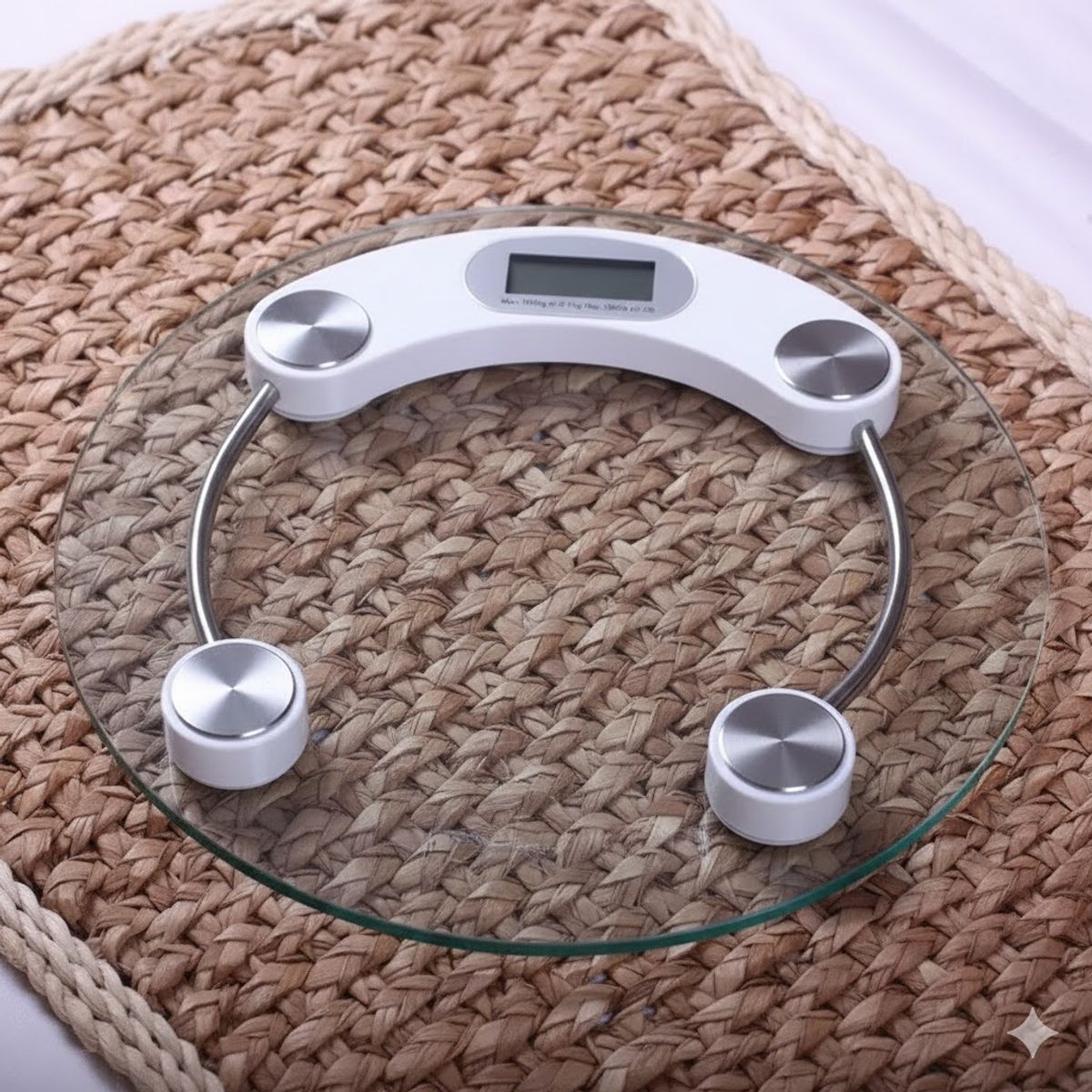 GENERICO - Balanza Digital de Baño Vidrio 180kg Redonda Bascula Baño