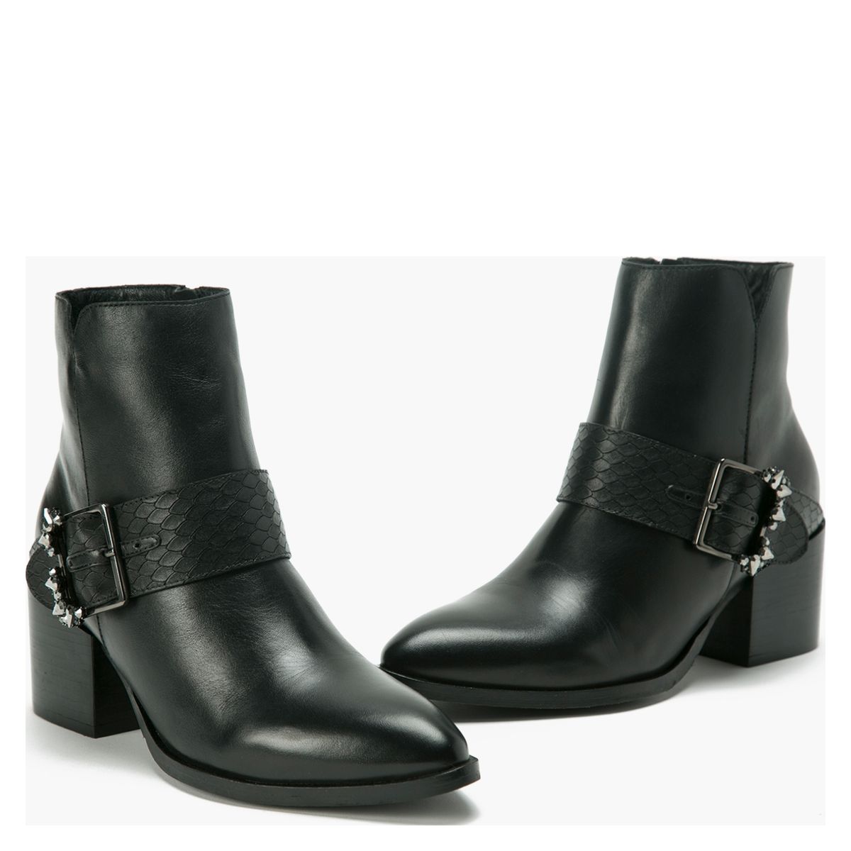 GACEL - Botín Mujer Cuero Negro