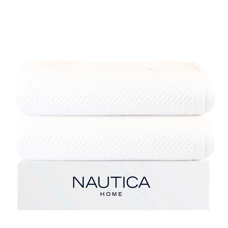 Pack 2 Toallas de Bano VIS Home 100% algodon suave 76x137cm blanca