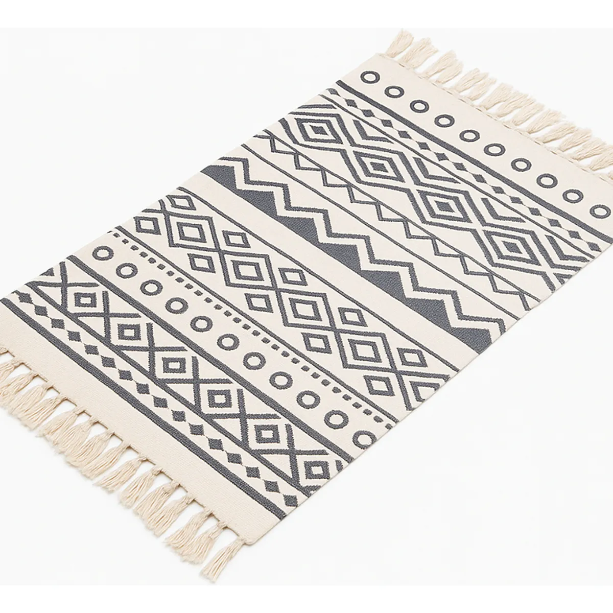 ARMONIA - Bajada de Cama Lino Resistente 60x90cm Diseño Étnico 735
