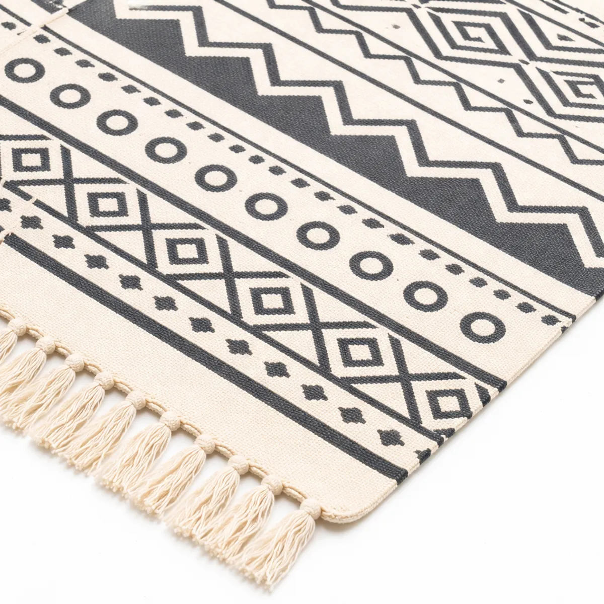 ARMONIA - Bajada de Cama Lino Resistente 60x90cm Diseño Étnico 735