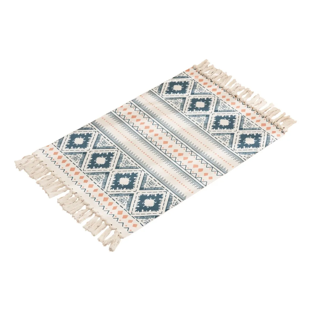 ARMONIA - Alfombra Pie de Cama Lino Étnico Colorido 60x90cm 739