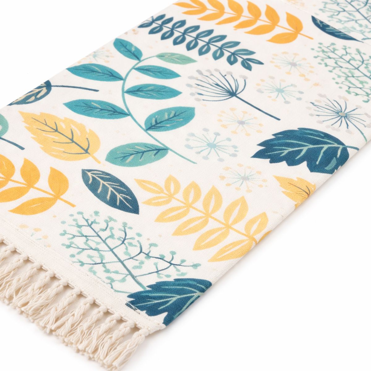 ARMONIA - Bajada de Cama Lino Grueso 60x130cm Diseño Floral 745