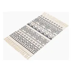 ARMONIA - Bajada de Cama Lino Resistente 60x90cm Diseño Étnico 735