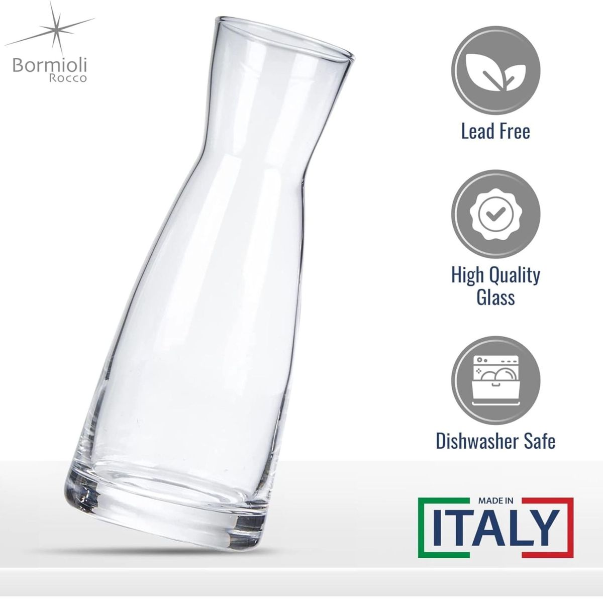 BORMIOLI - Jarra  Florero De Vidrio Multiuso 1L - Ypsilon