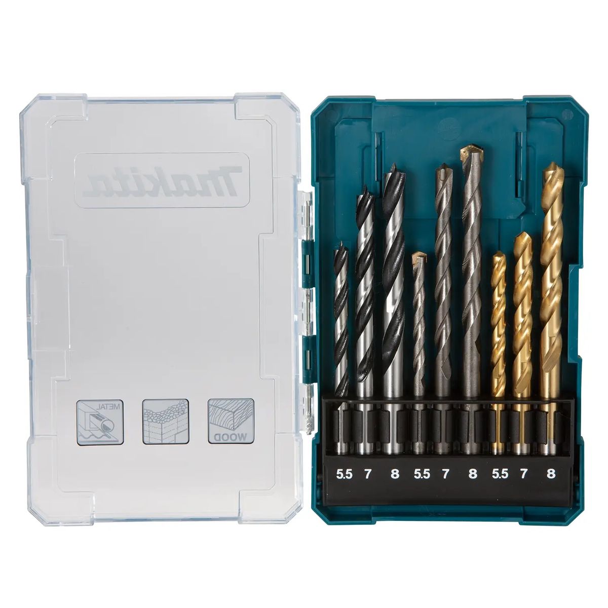 Set De Brocas Metal Madera Concreto 9 Piezas Makita D-71978, marca MAKITA - Foto Principal
