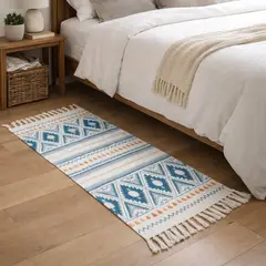 ARMONIA - Bajada de Cama 60x130cm Multicolor de Lino 743