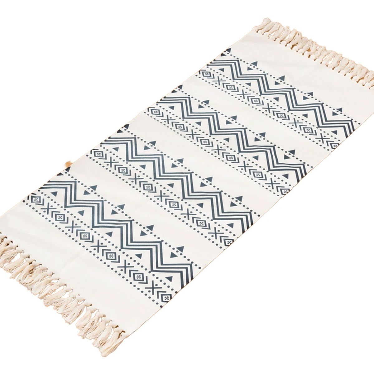 ARMONIA - Alfombra Pie de Cama Lino Étnico Grueso 60x130cm 744