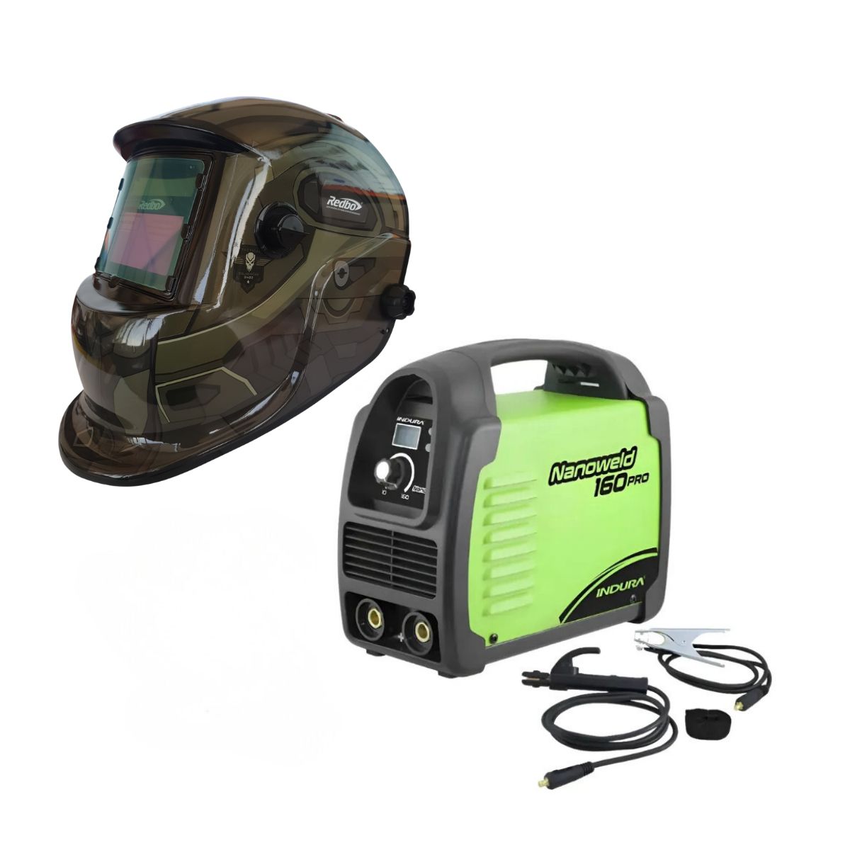 INDURA - kit Soldadora Indura MMA160A + Máscara Fotosensible RBLYE95H