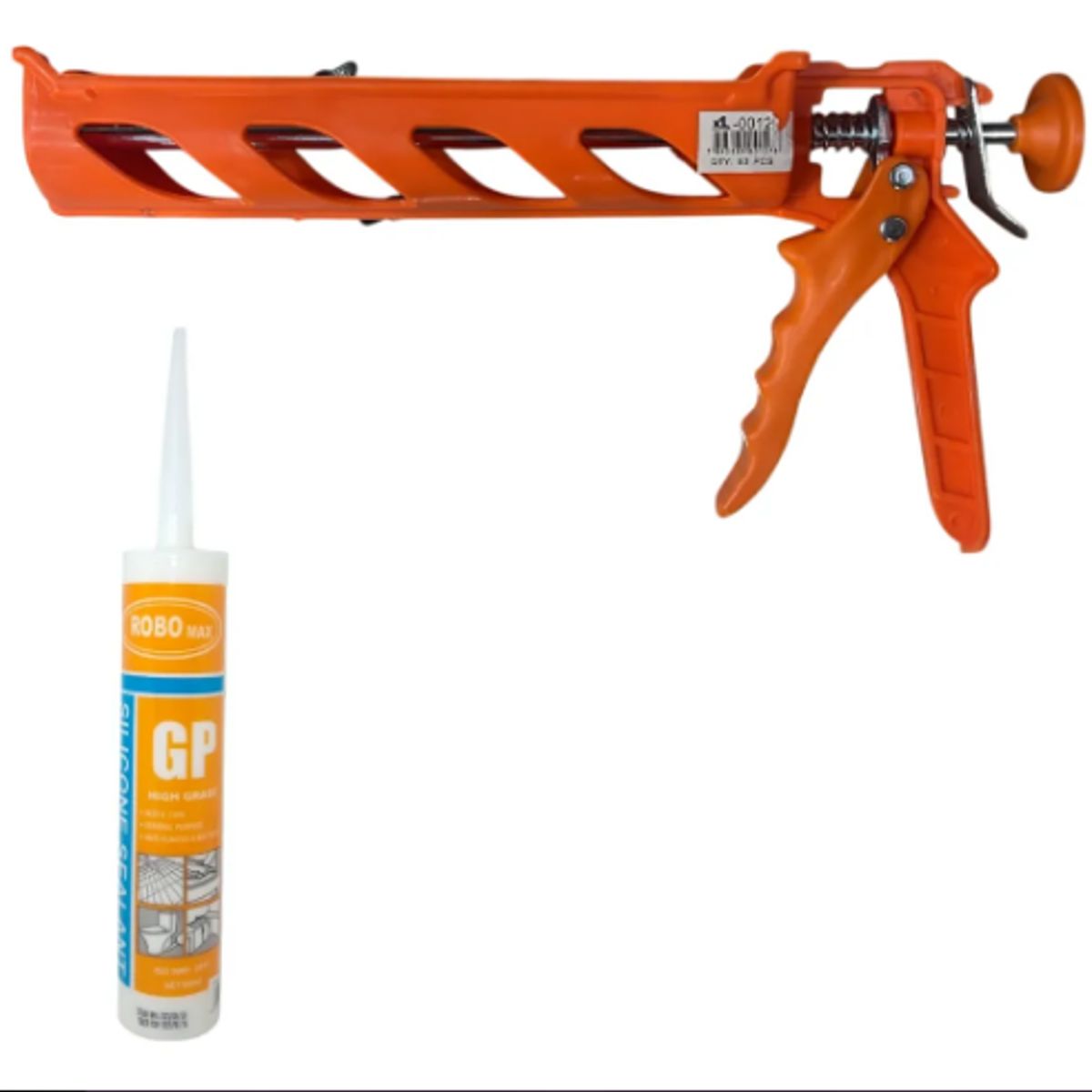 Pistola Calafatera Con Cartucho De Silicona Transparente, marca GENERICO - Foto Principal