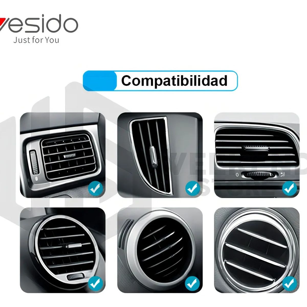 YESIDO - Soporte Celular Auto Car Holder Moderno Yesido C110
