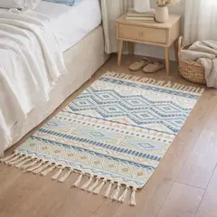 ARMONIA - Alfombra Bajada de Cama 60x90cm Étnica Lino 729
