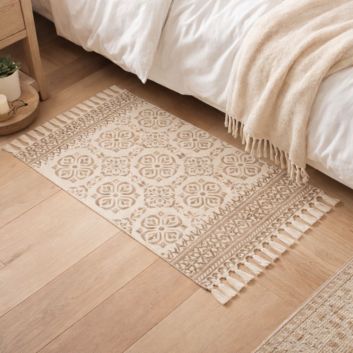 ARMONIA - Alfombra Pie de Cama Lino Grueso Diseño Clásico 736