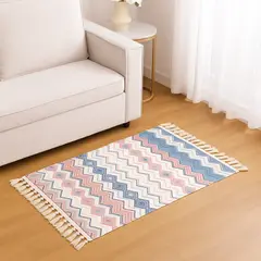 ARMONIA - Tapete Lino 60x90cm con Diseño Zigzag Pastel 737