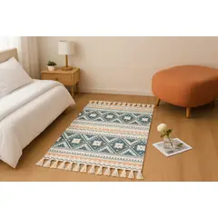 ARMONIA - Bajada de Cama Étnica Lino Colorido 60x90cm 739