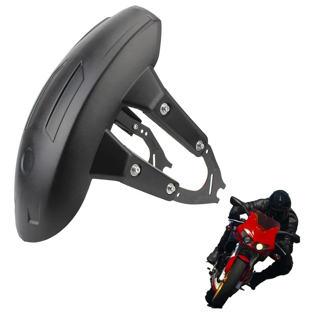 GENERICO - Tapabarro Trasero Para Motos Universal Ajustable