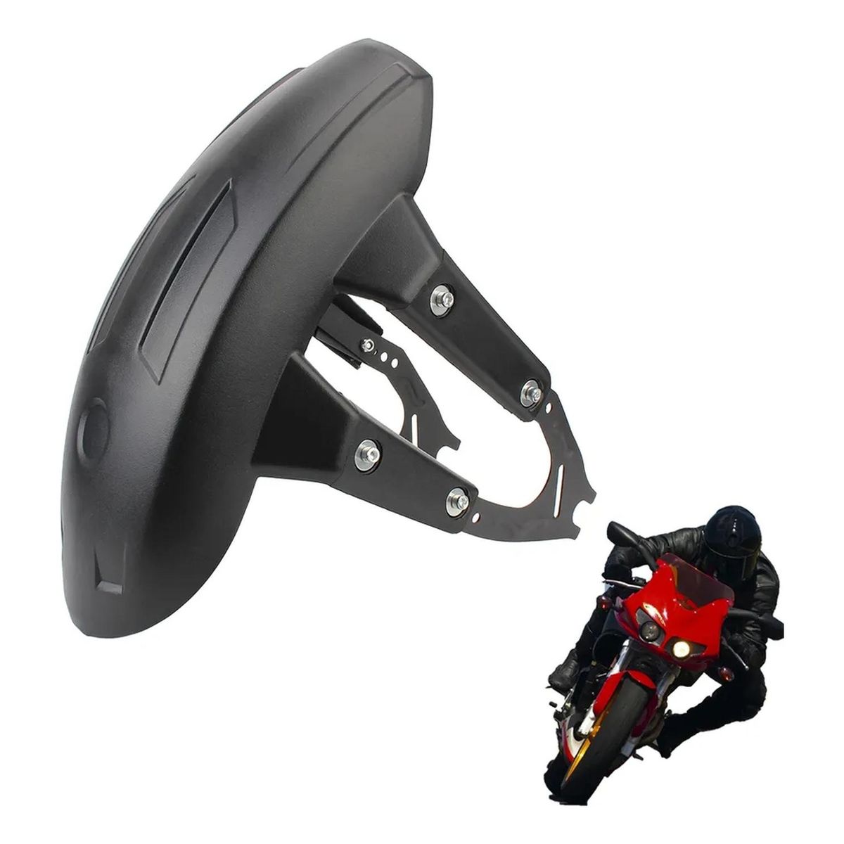 GENERICO - Tapabarro Trasero Para Motos Universal Ajustable