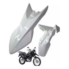 GENERICO - Tapabarro Delantero Moto Yamaha Xtz 150 Blanco, Calidad Oem
