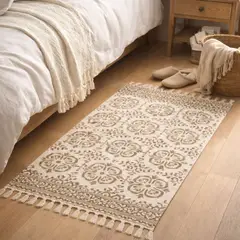 ARMONIA - Bajada de Cama Clásica Lino Grueso 60x90cm 736