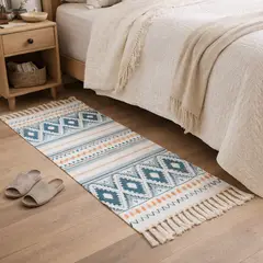 ARMONIA - Bajada de Cama Lino Estilo Multicolor Decorativo 743