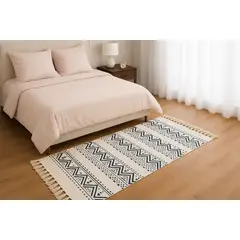 ARMONIA - Bajada de Cama Étnica Lino Grueso 60x130cm 744