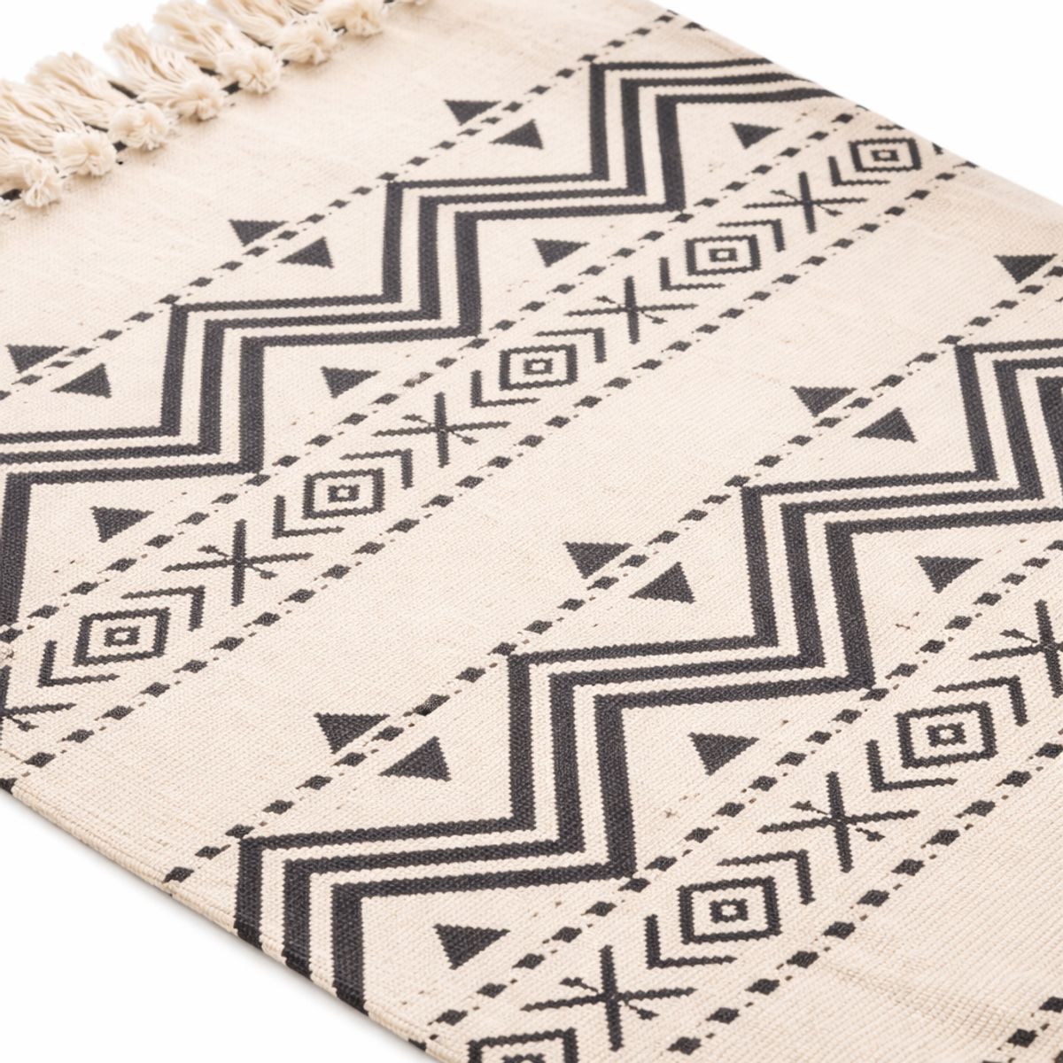 ARMONIA - Bajada de Cama Étnica Lino Grueso 60x130cm 744