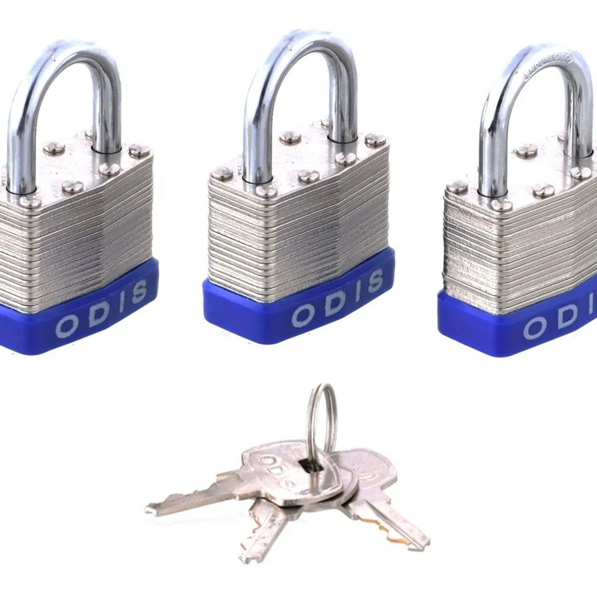 ODIS - Candado Laminado Odis Set 3 x 50mm Acero Zincado Blister