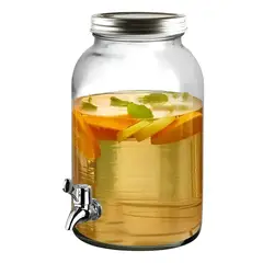 PASTELERIUSCL - Jarro De Vidrio Dispensador De Bebidas Jarro Para Jugos 6l Transparente