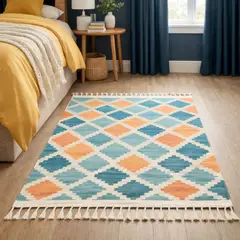 ARMONIA - Alfombra 60x90cm Lino Grueso Elegante para Cama 731